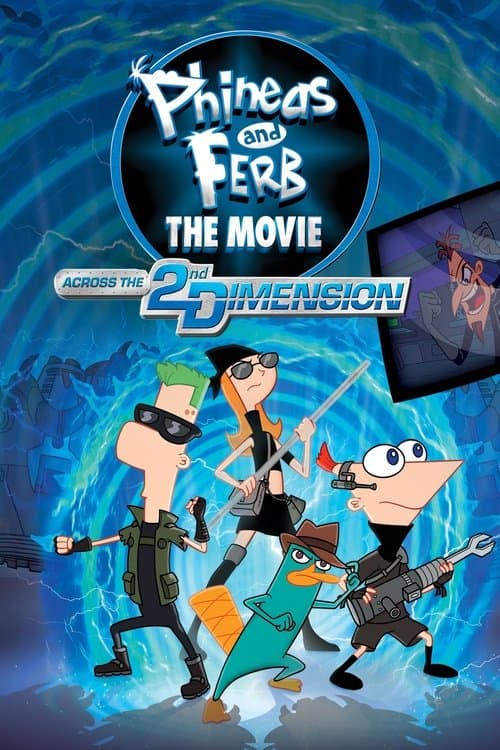 Póster de Phineas y Ferb: A través de la 2ª dimensión